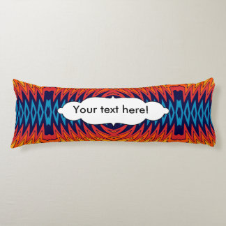 Orange blue windmill abstract design body cushion