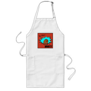 orange blue Yo Man What You Want Mug Shot Comics Long Apron