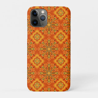 Orange Boho Abstract Flower Pattern Decorative Case-Mate iPhone Case