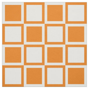 Orange Bold Mod Squares ~ large scale Fabric