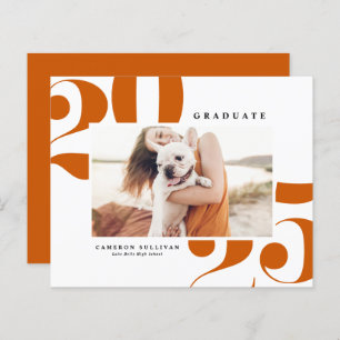 Orange Bold Typography 2023 Graduation Invitation