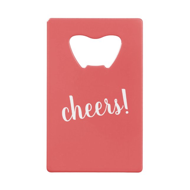 Orange Bottle Opener: cheers! (Front)