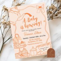 Orange Bow Baby is Brewing Tea Brunch Baby Shower