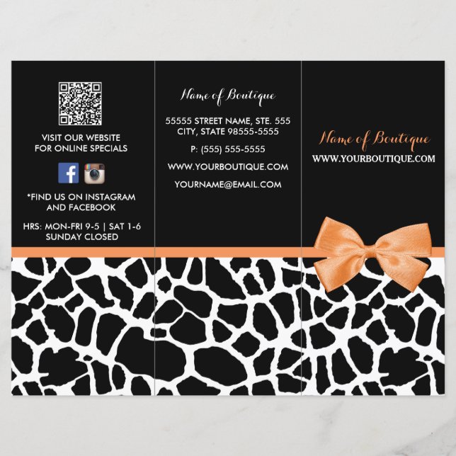 Orange Bow Boutique Branding (Front)