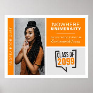 Orange Boxes & Photo Graduation Poster