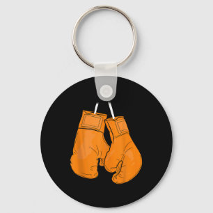 Orange Boxing Gloves Multiple Sclerosis Awareness Key Ring