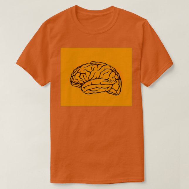 Orange Brain T-Shirt (Design Front)