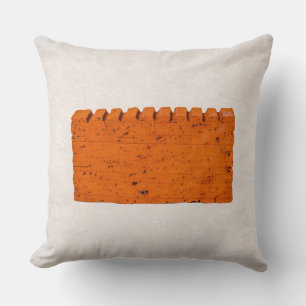 Orange Brick - Atom Of Creation Cushion
