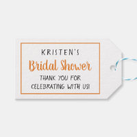 Orange Bridal Shower Fall Autumn Wedding