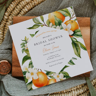 Orange Bridal Shower Main Squeeze Invitation