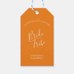Orange Bridesmaid Proposal Card Gift Tags