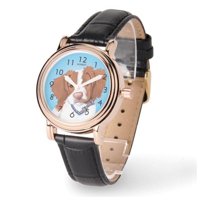 Orange Brittany Wrist Watch (Angle)