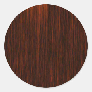 Orange/Brown and Black Lines Pattern Classic Round Sticker