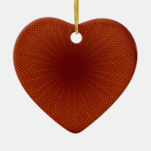 orange brown lime ceramic tree decoration