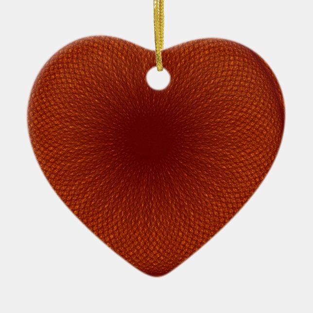 orange brown lime ceramic tree decoration (Front)