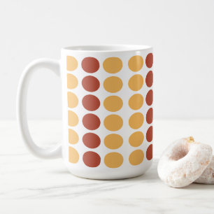 Orange Brown Polka Dot Coffee Mug