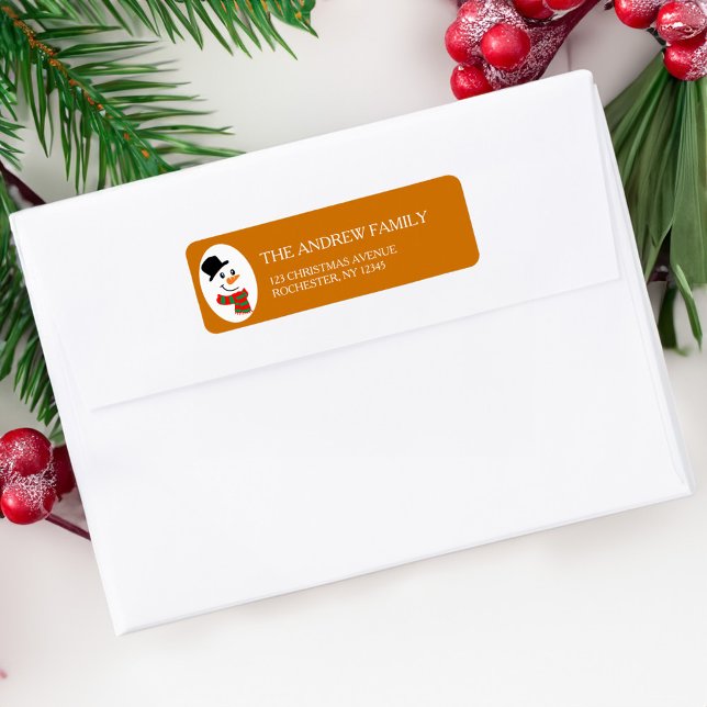 Orange-Brown Snowman Christmas Adress (Creator Uploaded)