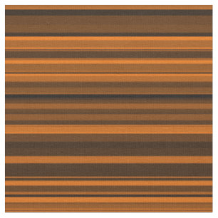 Orange Brown Stripes Fabric