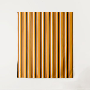 Orange Brown Stripes Pattern Design Tapestry