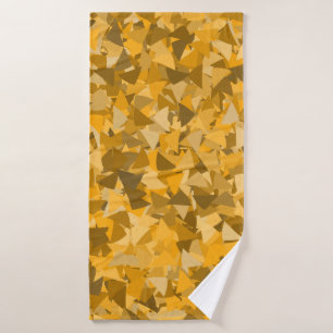 Orange Brown Triangle Pattern Bath Towel