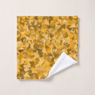 Orange Brown Triangle Pattern Wash Cloth