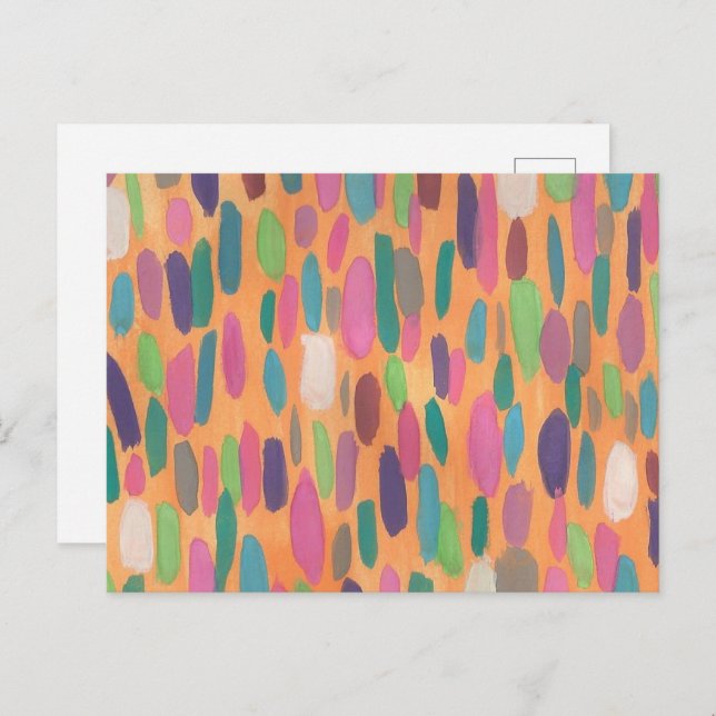 Orange Brushstroke Print Postcard (Front/Back)