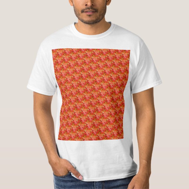 Orange bubble pattern T-Shirt (Front)