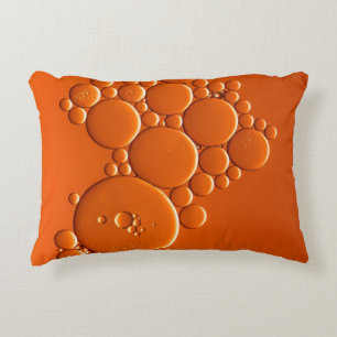 Orange bubbles art decorative cushion