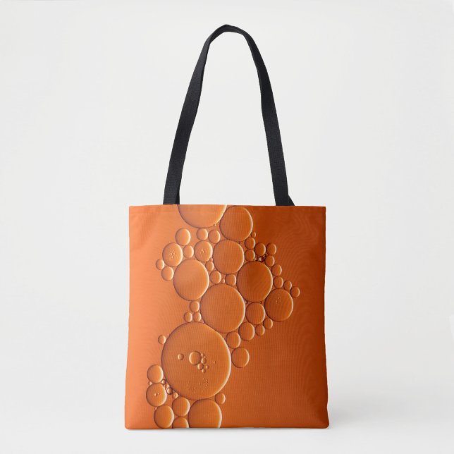 Orange bubbles art tote bag (Front)