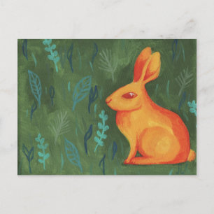 Orange Bunny Postcard