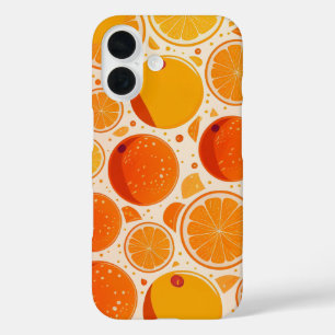 Orange Burst iPhone 16 Case