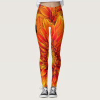 Orange Burst Yoga Pants/Leggings
