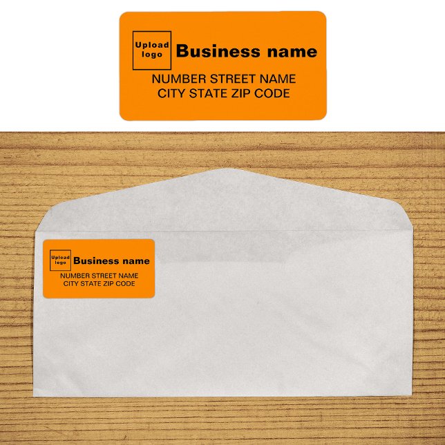Orange Business Address Label (Orange business address label on envelope)