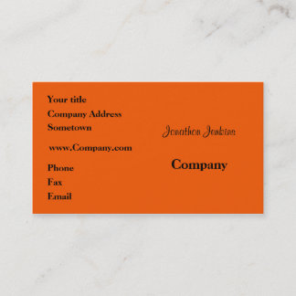 Orange Business Card