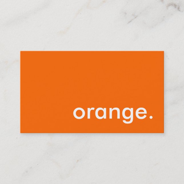 orange. business card (Front)