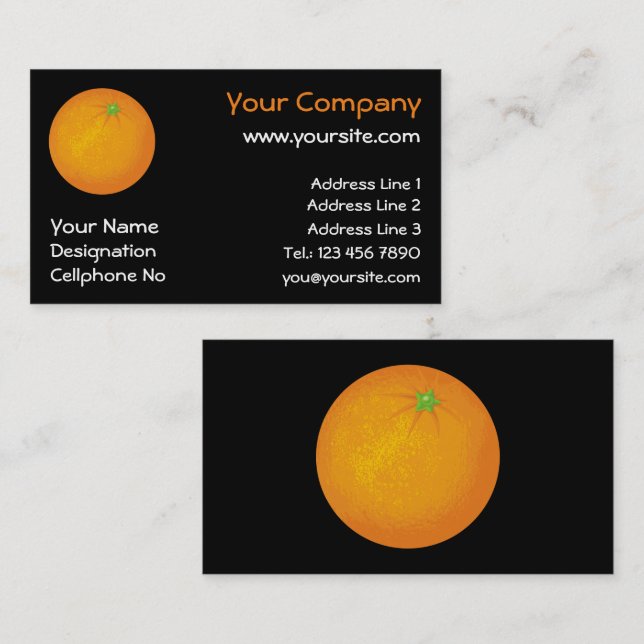 Orange Business Card (Front/Back)