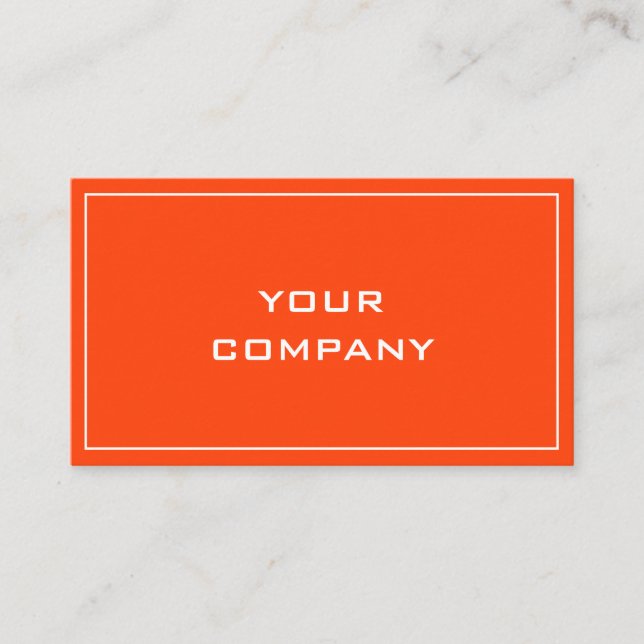 Orange Business Card Personalised Your Own Design (Front)