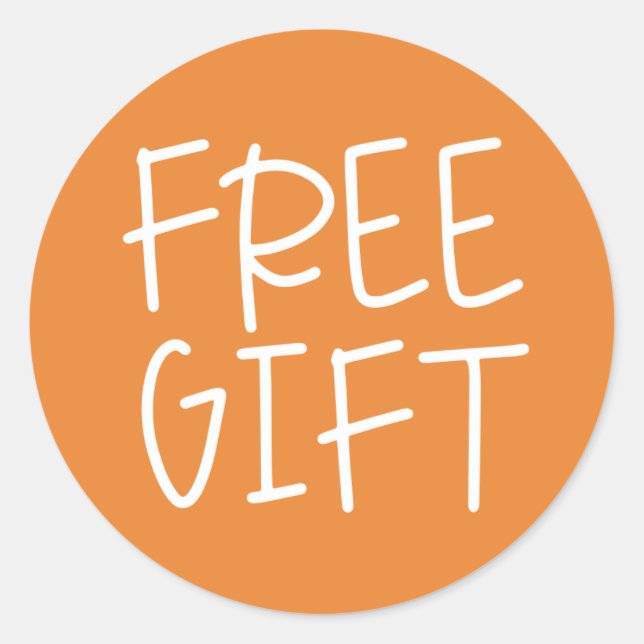 Orange business free gift free sample Sticker (Front)