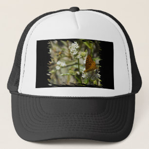 Orange Butterfly and Bee Trucker Hat