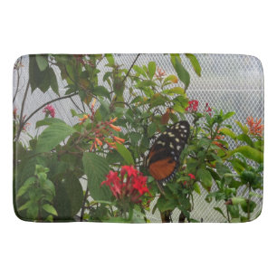 ORANGE BUTTERFLY BATH MAT