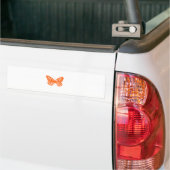Orange Butterfly Bumper Sticker (On Truck)