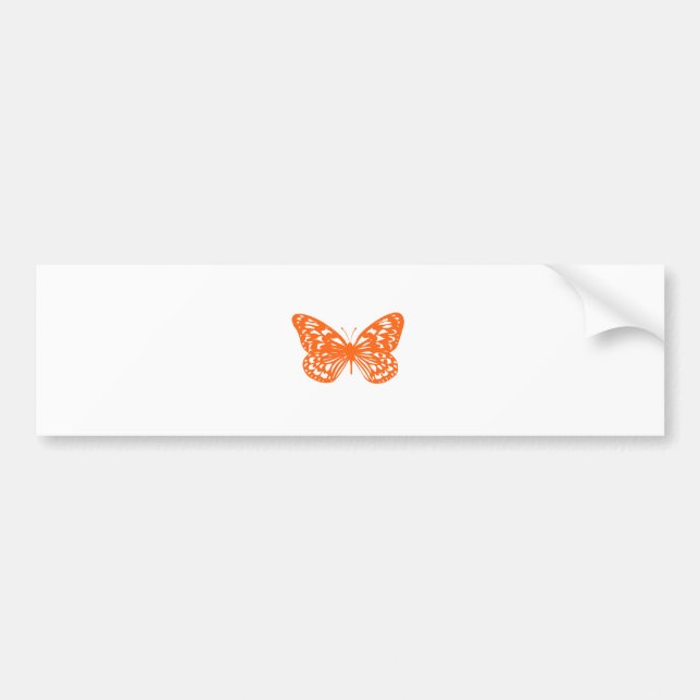 Orange Butterfly Bumper Sticker (Front)