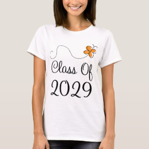 Orange Butterfly Class of 2029 T-Shirt