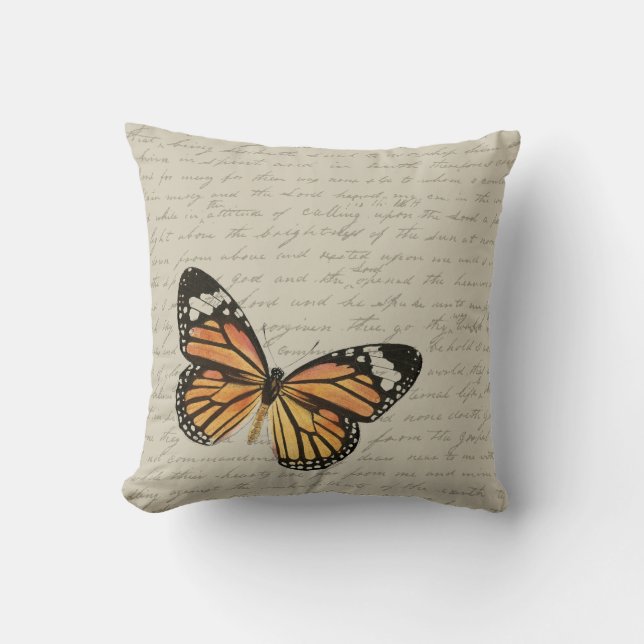 Orange Butterfly Cushion (Front)