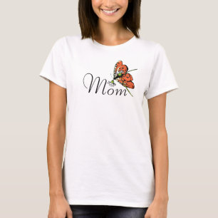 Orange Butterfly Dairy Mum T-Shirt