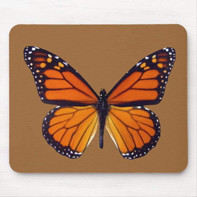 Orange Butterfly Mouse Pad (Front)