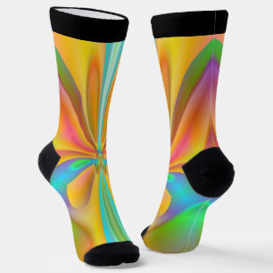 Orange Butterfly Socks