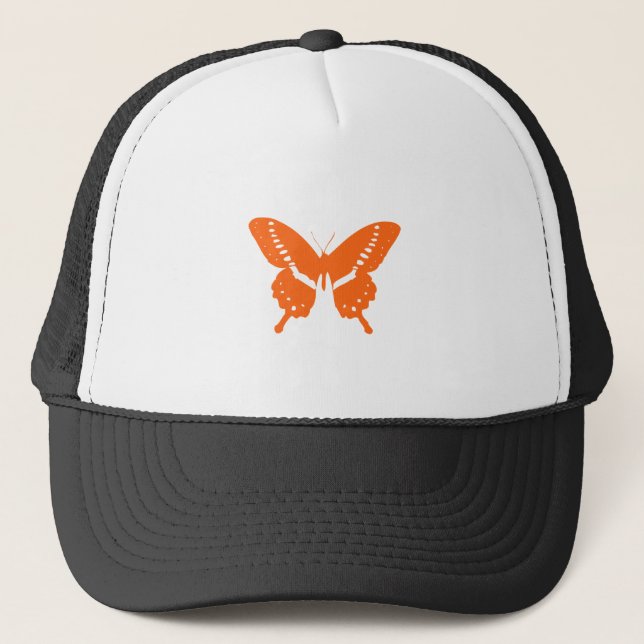 Orange Butterfly Trucker Hat (Front)