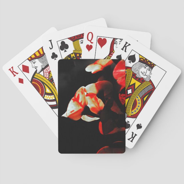 Orange Cactus Flower Playing Cards (Back)