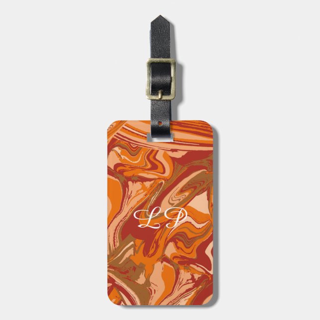 Orange Cake Personalised Luggage Tag (Front Vertical)